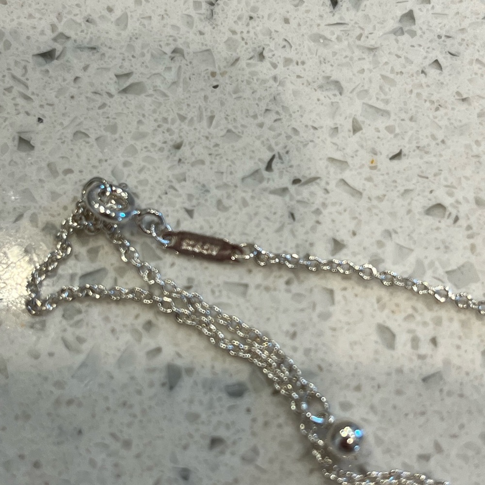 🌻HP🌻 Tiffany color Splash oval tag pendant & mixed bead chain necklace - Picture 5 of 5